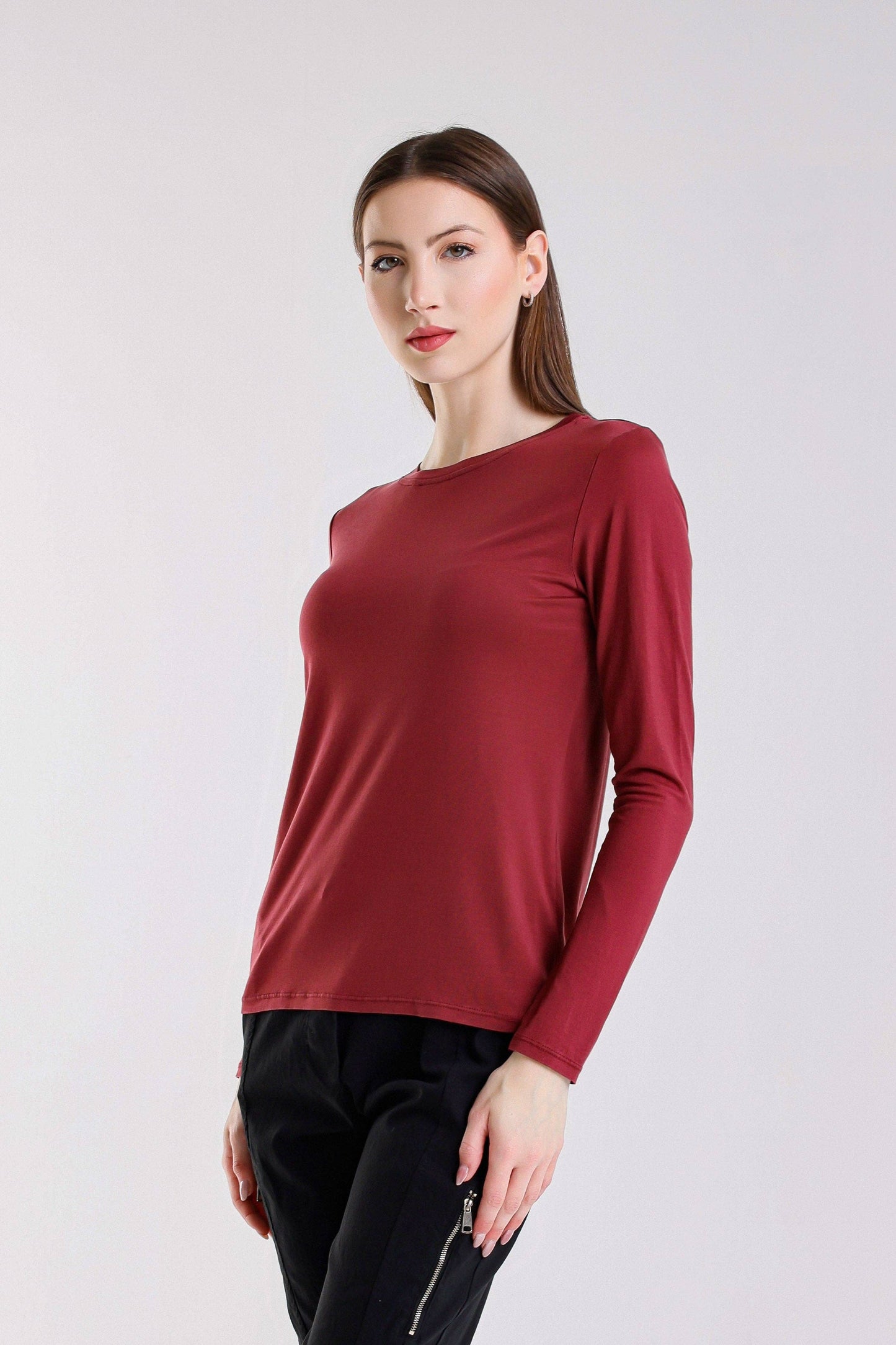 Renata Long Sleeve Crew Neck Tee (BLS432)