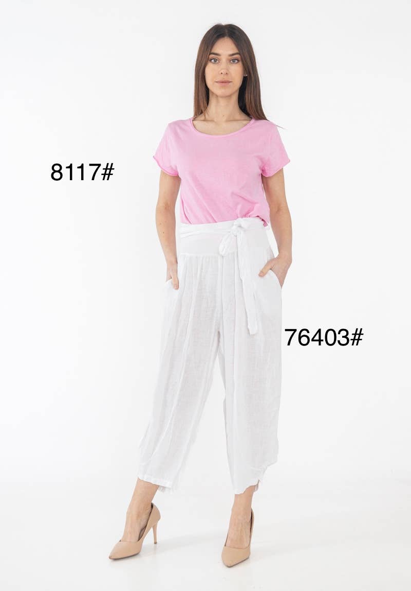 COTTON T-SHIRT ROUND NECK, BASIC 8117
