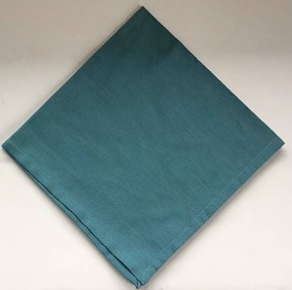 Napkins Woven Homespun Solid Smokey Turq
