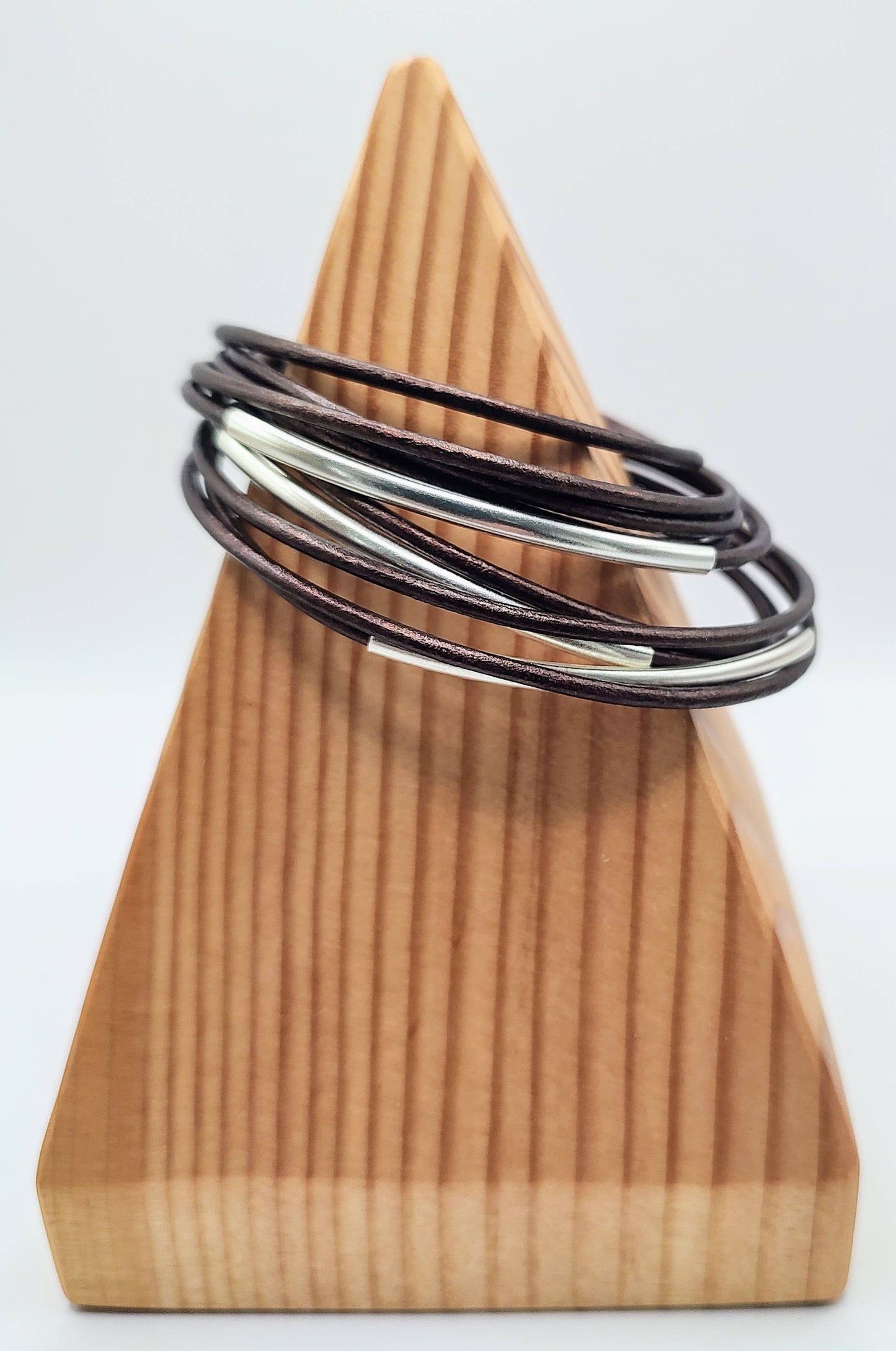 Metallic Bronze Original Double Leather Wrap Bracelet