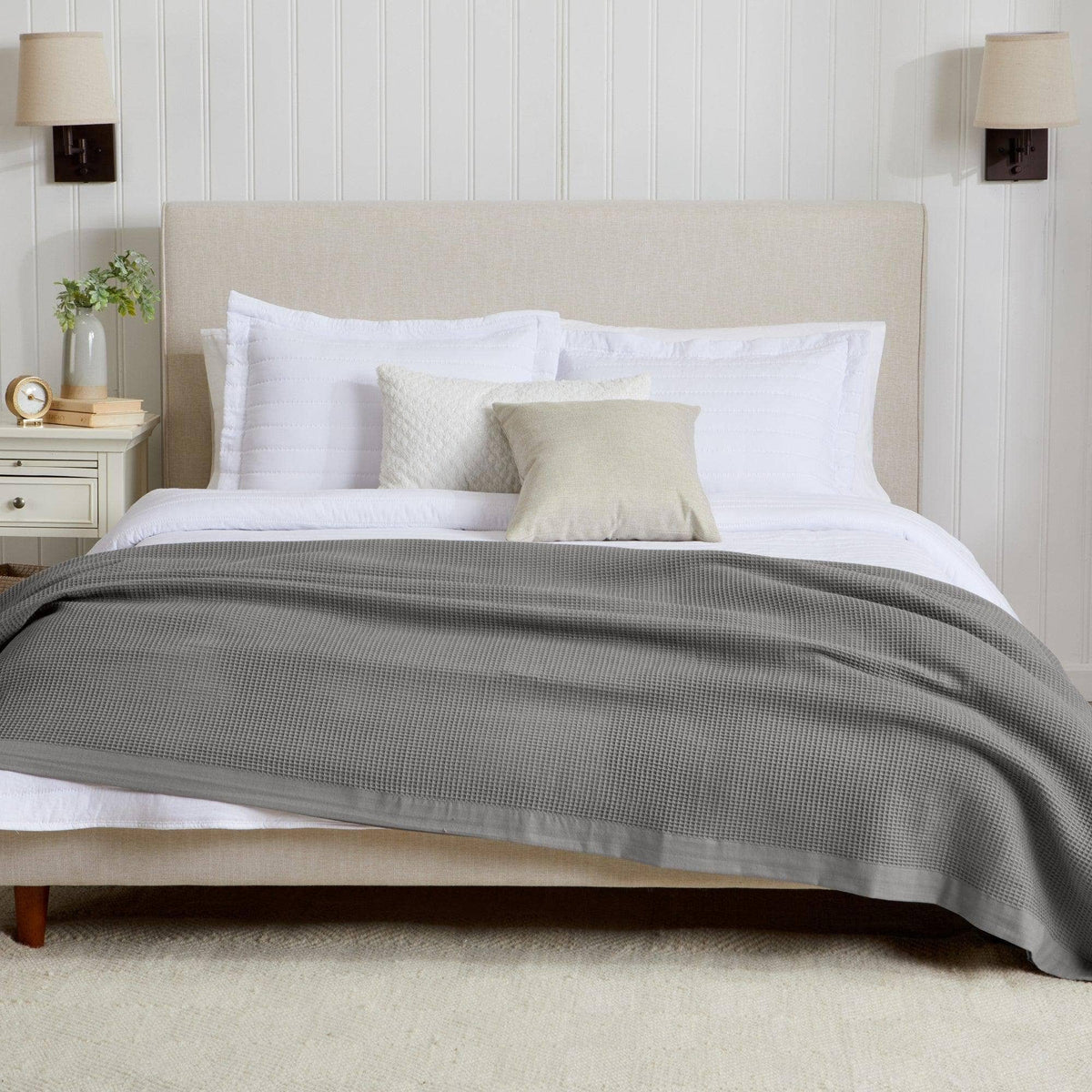 100% Cotton Small Waffle Weave Blanket - Hazel Collection