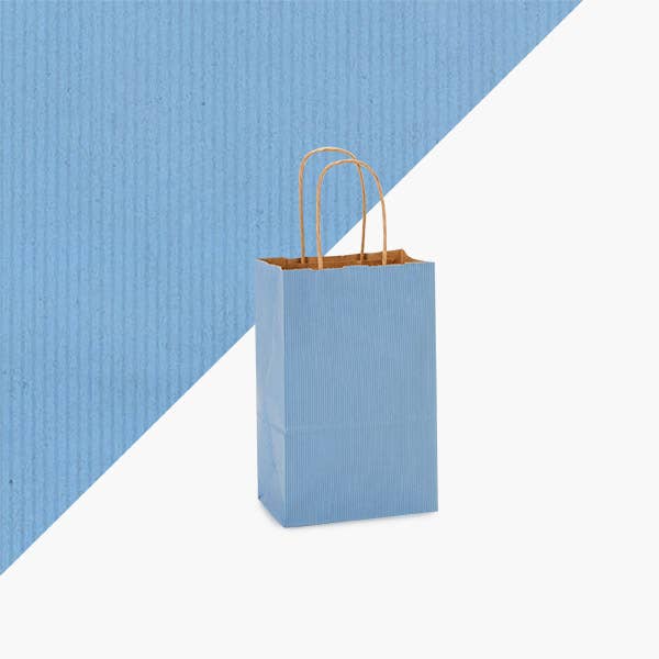 Recycled Shadow Stripe Kraft Paper Retail Shopping Bags