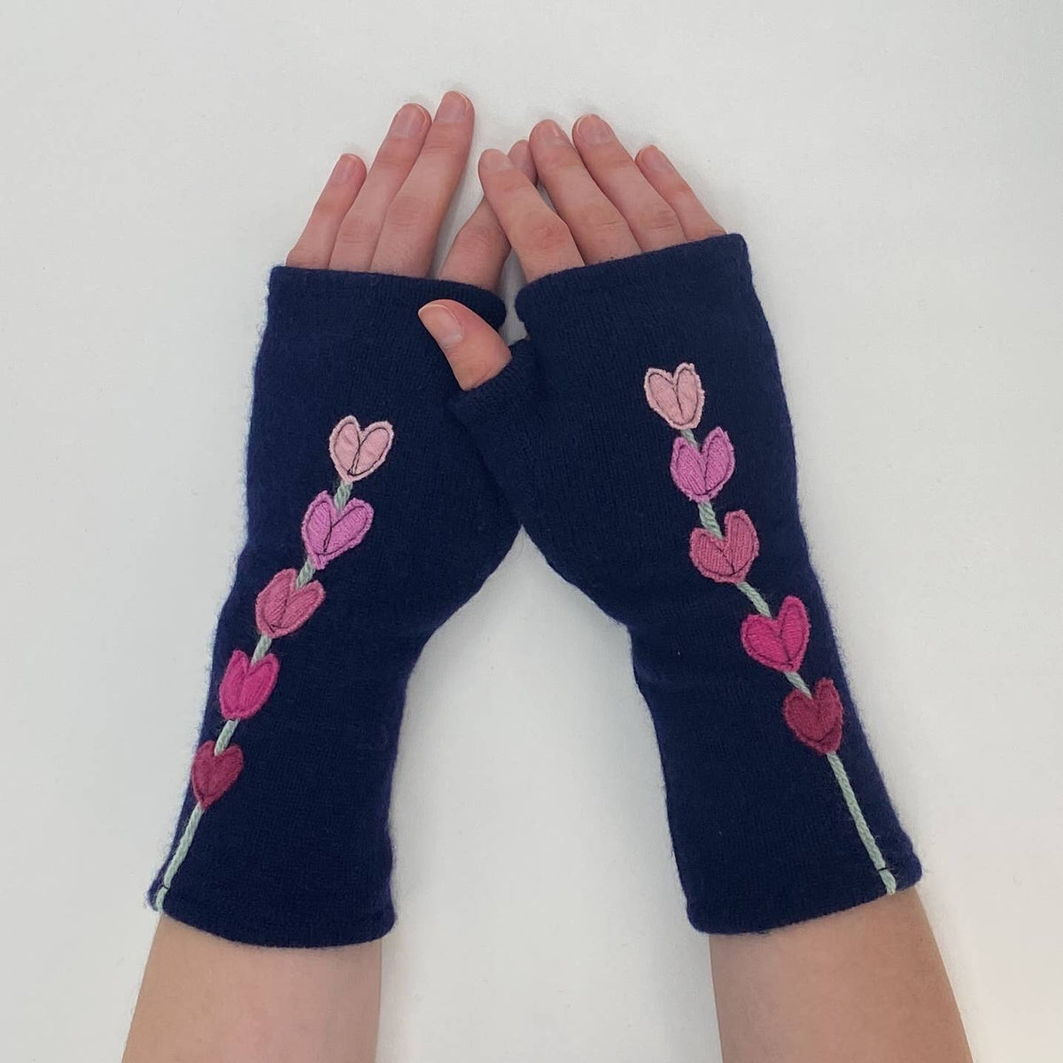 Fingerless Cashmere Gloves-Lupine