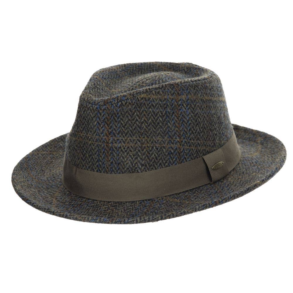 Mens Winter Wool Fedora Hat Short Brim- Barry