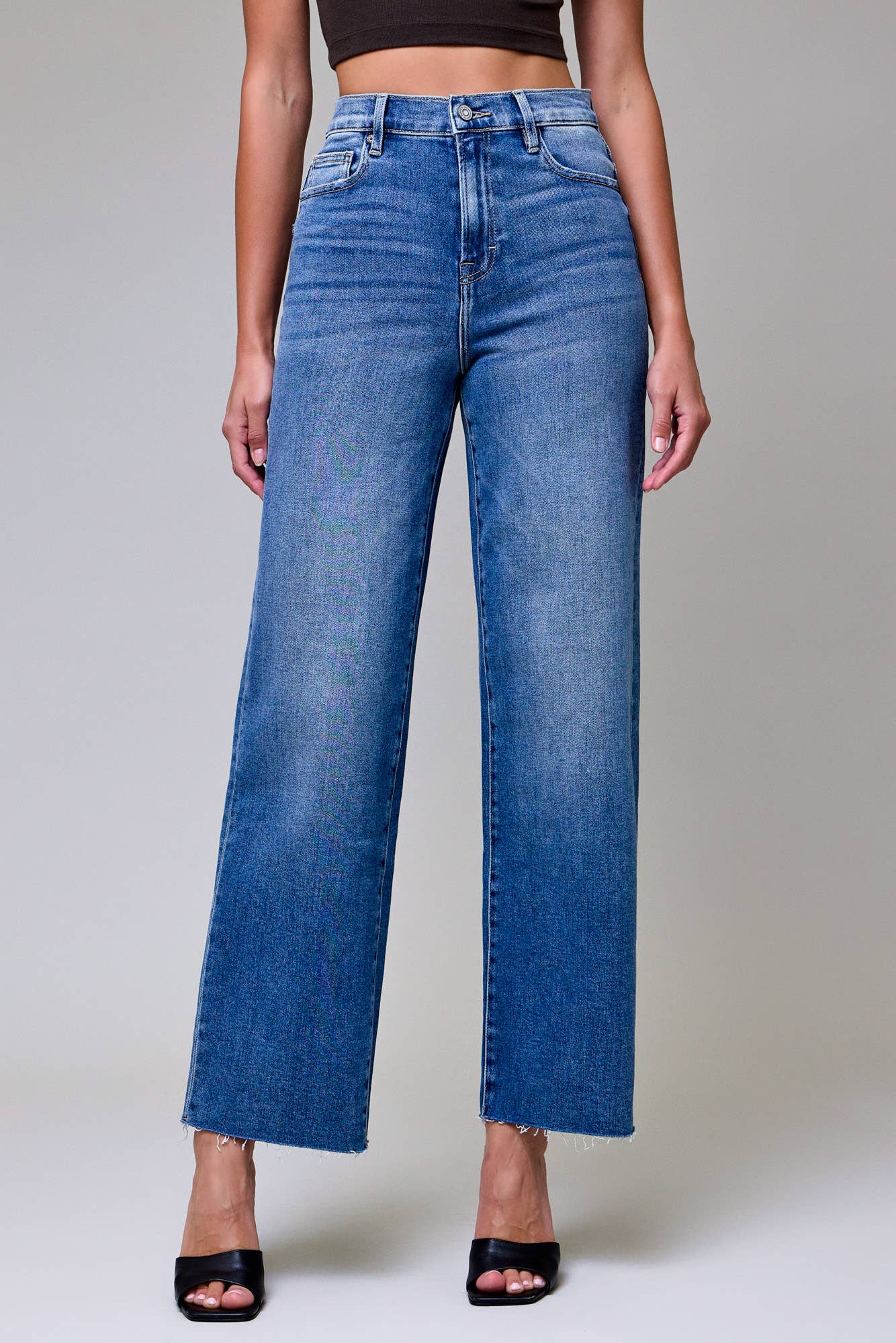 Medium Dark Clean Stretch Dad Jean