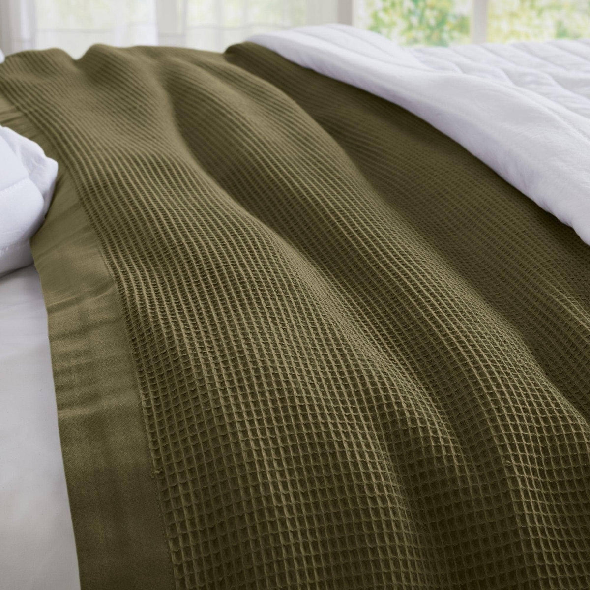 100% Cotton Small Waffle Weave Blanket - Hazel Collection
