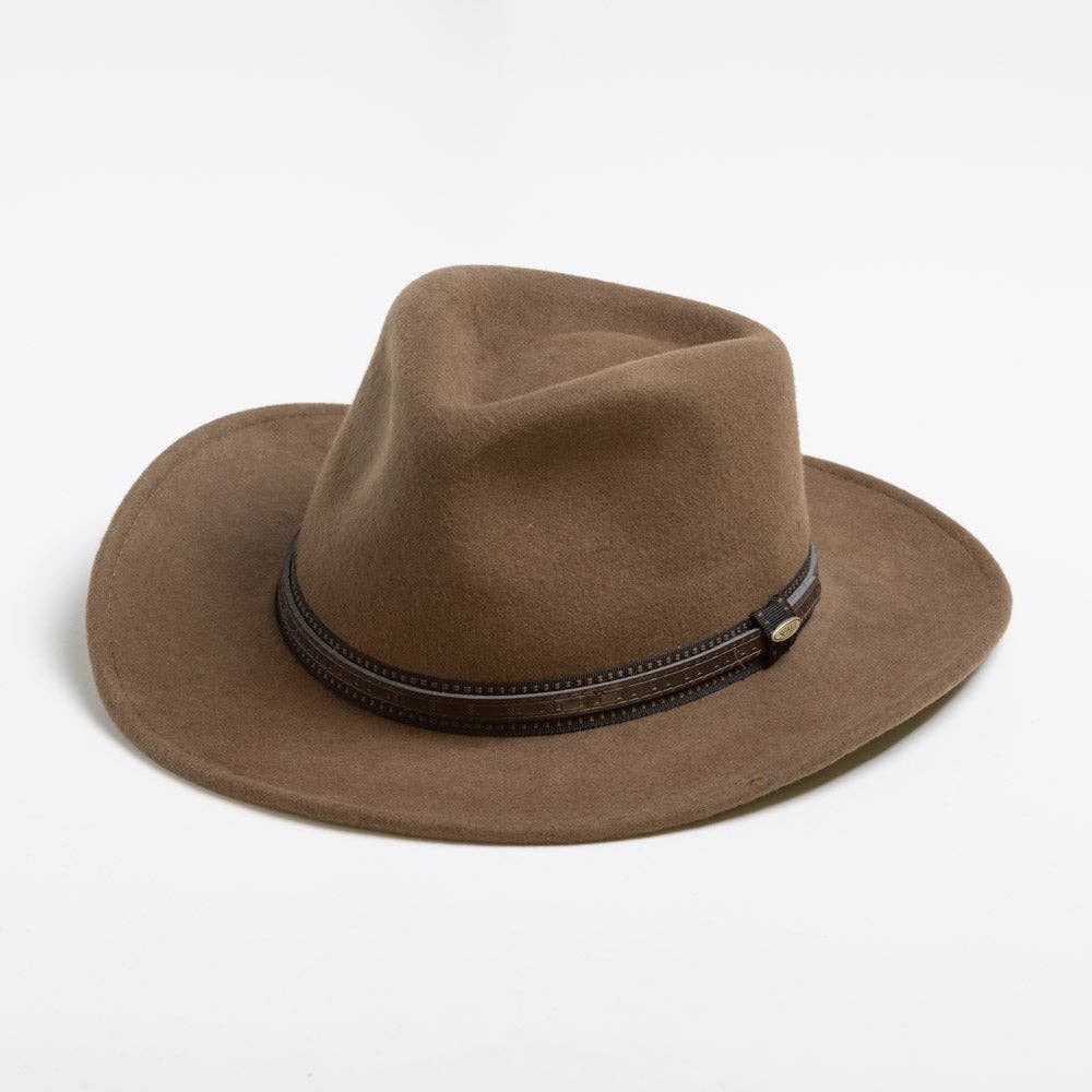 Mens Winter Wool Felt Crushable Hat- San Antonio