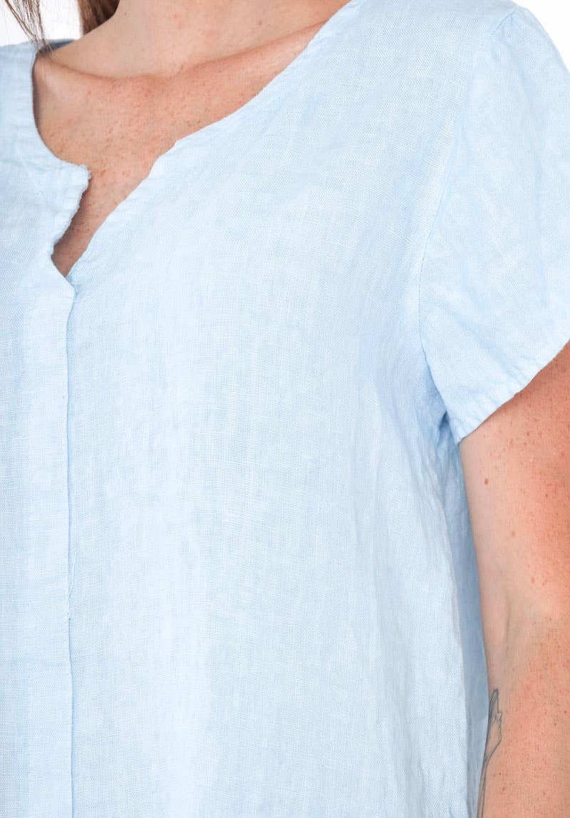 37692 TUNIC IN 100% LINEN: COPPER