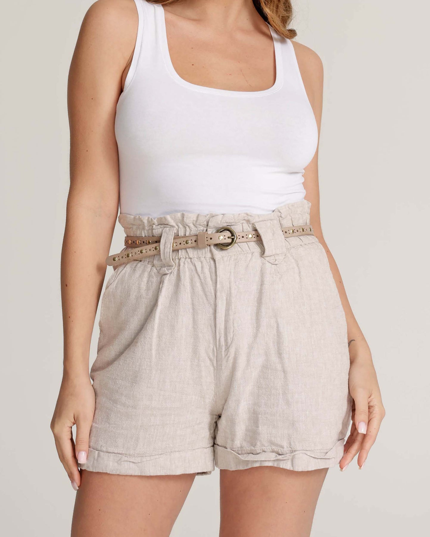 Chloe | Vintage Studded Skinny Belt