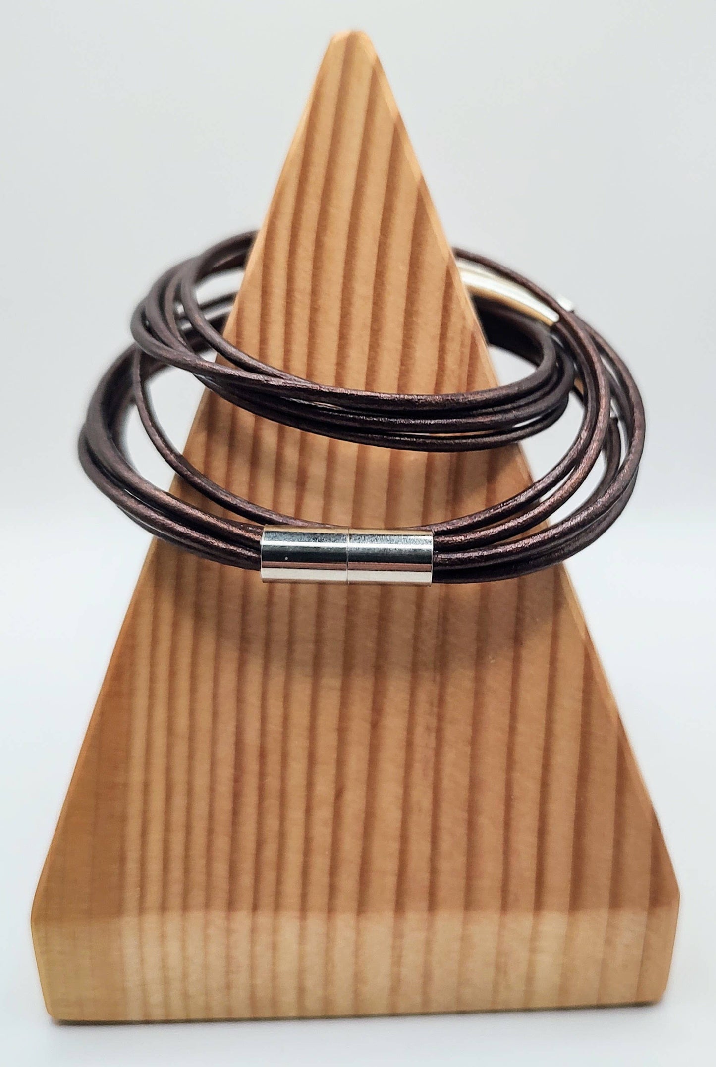 Metallic Bronze Original Double Leather Wrap Bracelet