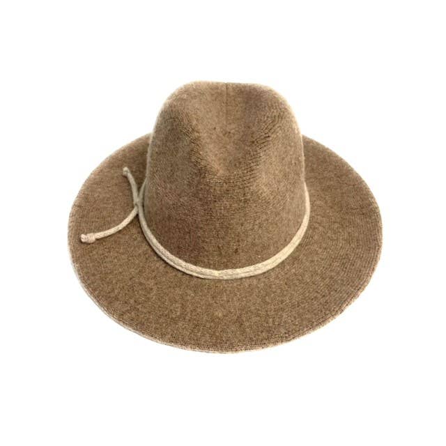 21S-0905 Boiled Wool Fedora Brim with Tie