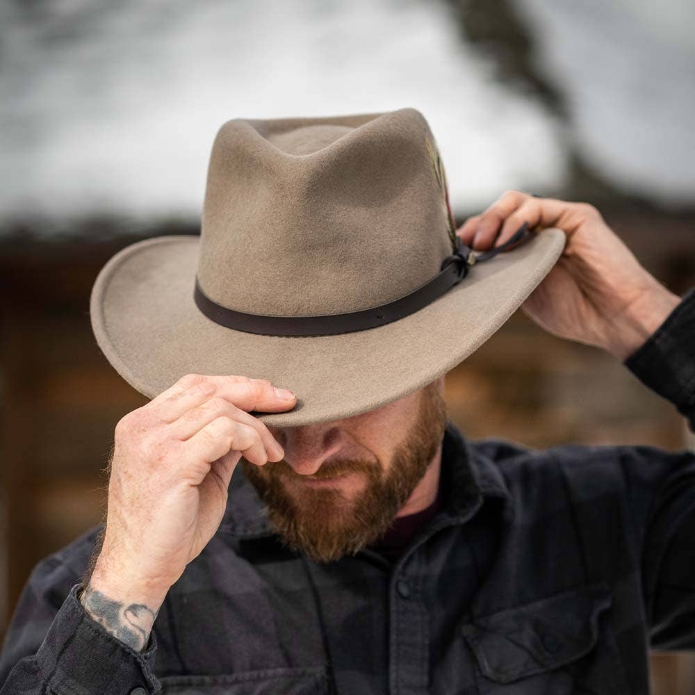 Mens Winter Wool Felt Crushable Hat- Dakota