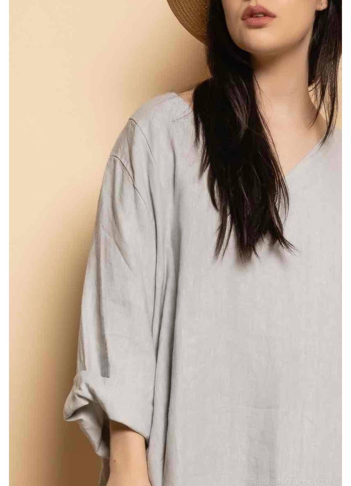 LINEN DRESS. 67188 MELANIA