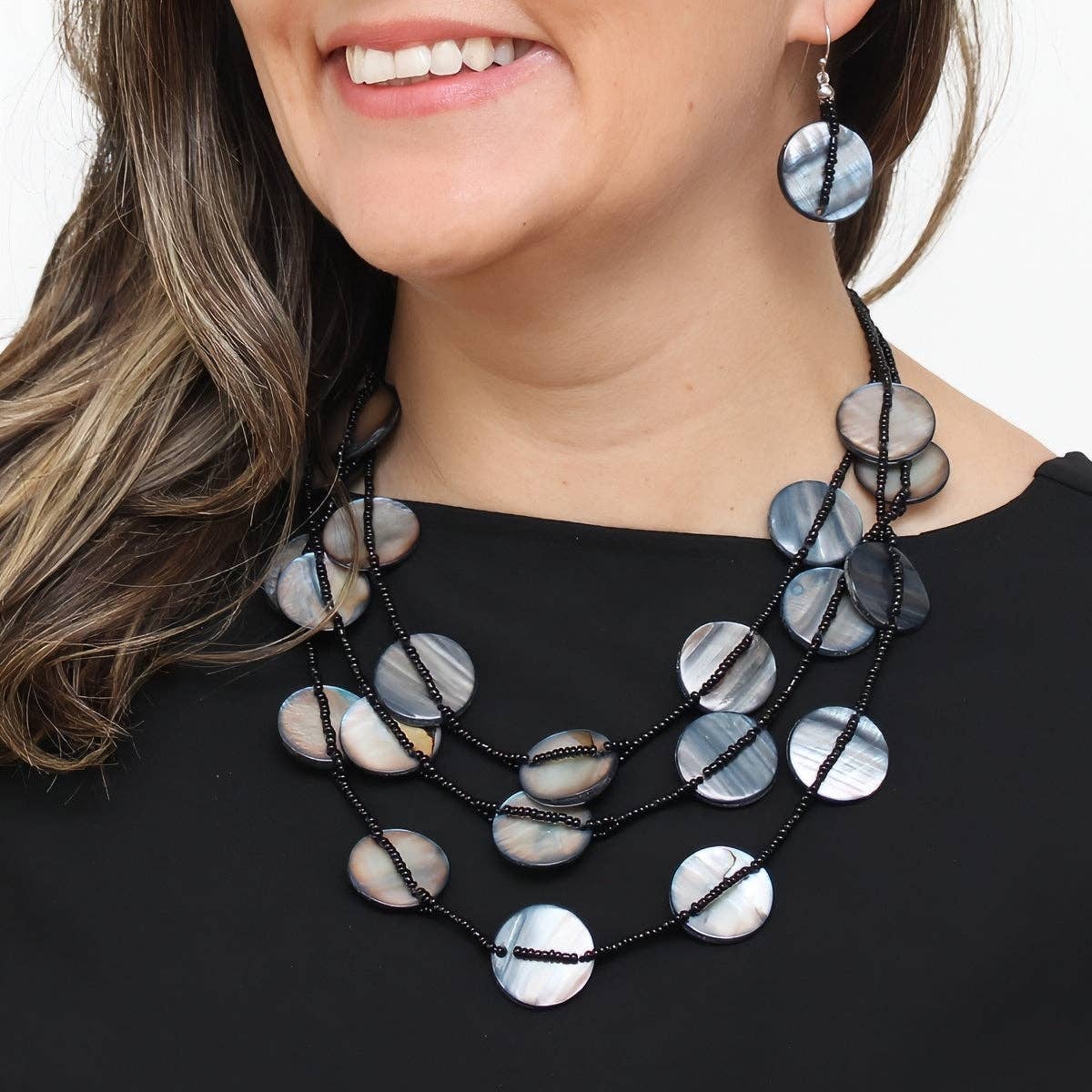 Black Sky Dream Bib Necklace