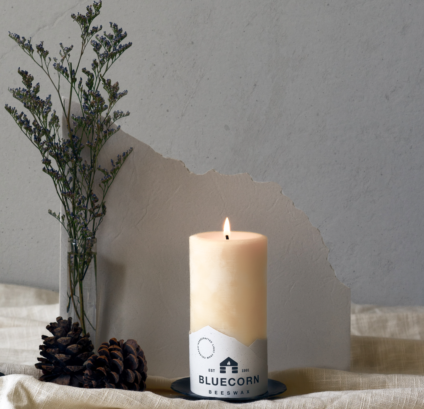 Pure Beeswax Pillar Candles – Handmade in USA