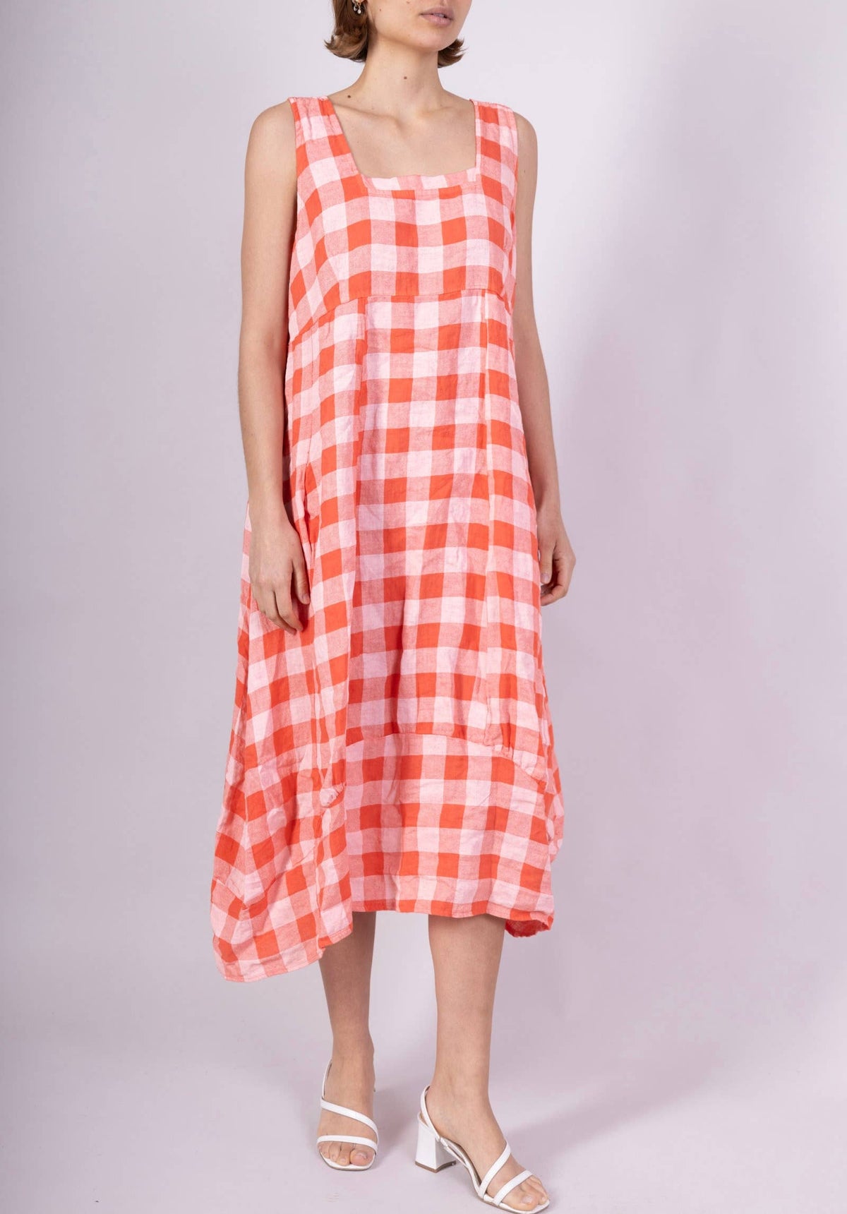 Gingham Linen Dress