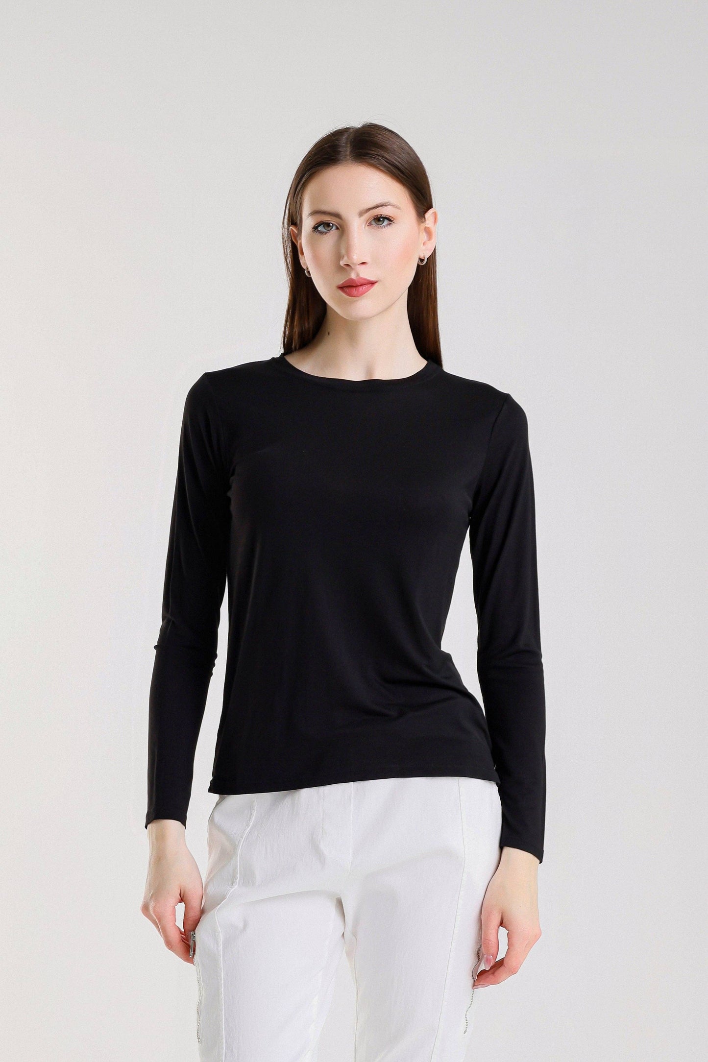Renata Long Sleeve Crew Neck Tee (BLS432)