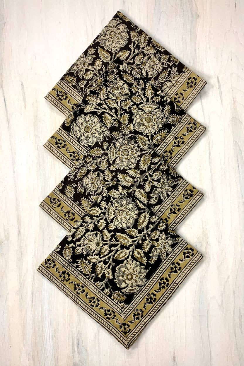 Black Kalamkari Napkin