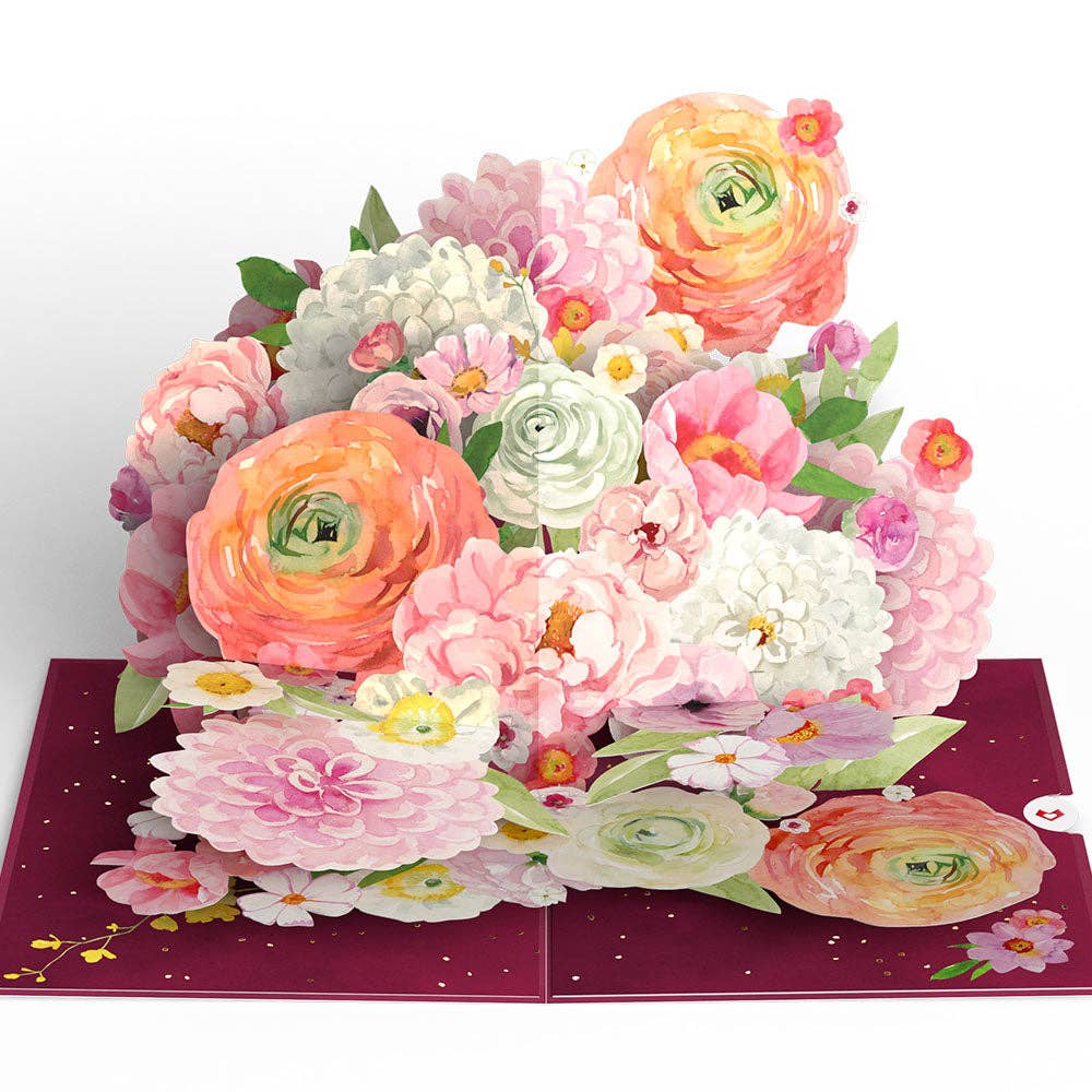 Blush Blooms Birthday Pop-Up Card 5x7"