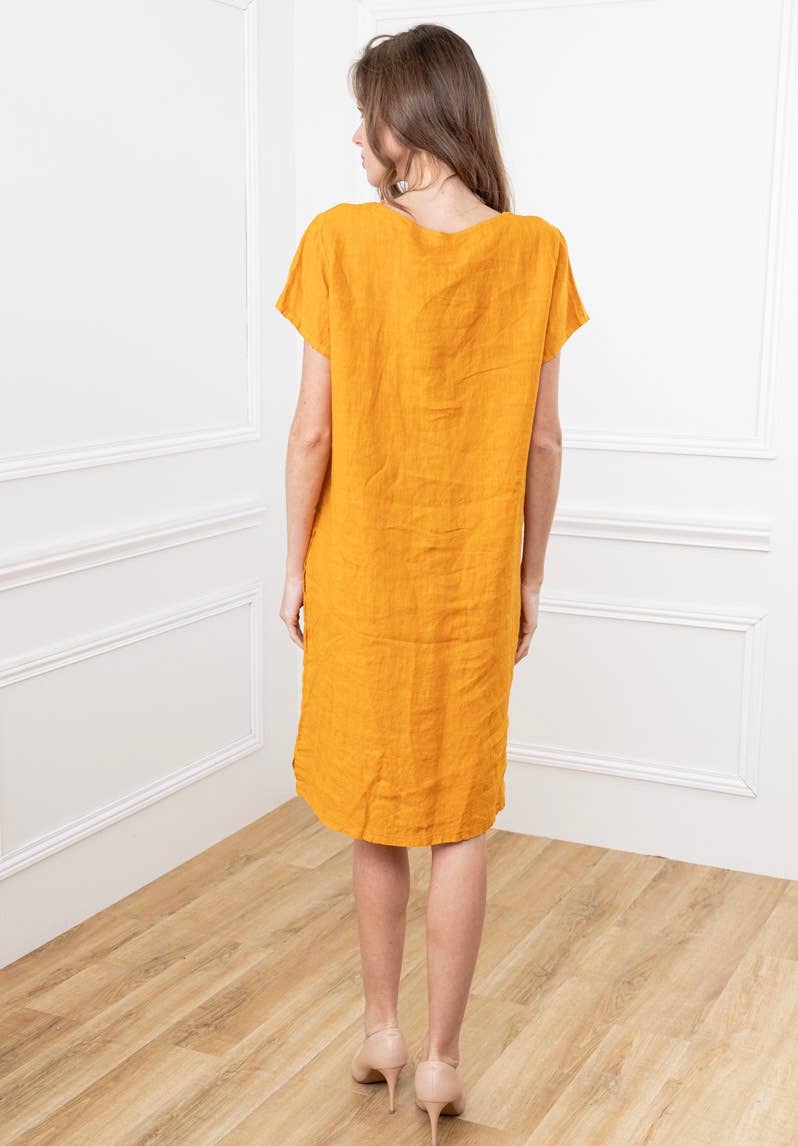 37692 TUNIC IN 100% LINEN: SCARABEO