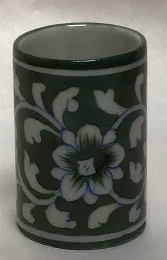Pottery Tumbler Garden Green