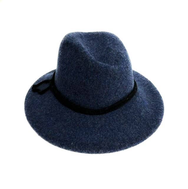 21S-0905 Boiled Wool Fedora Brim with Tie