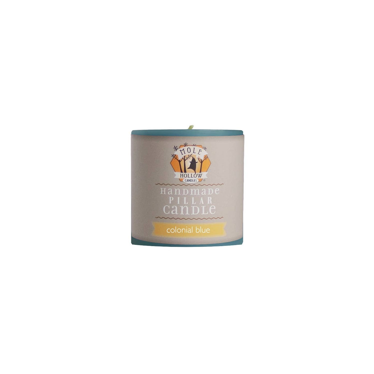 Colonial Blue Unscented Pillar Candles - 3x3", 3x6", 3x9"
