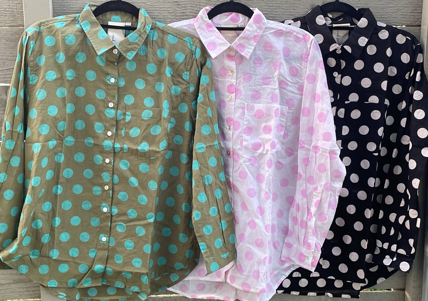 Good Boyfriend Shirt - True Dot Olive Oil & Cerulean