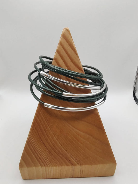 Metallic Sea Green Original Leather Wrap