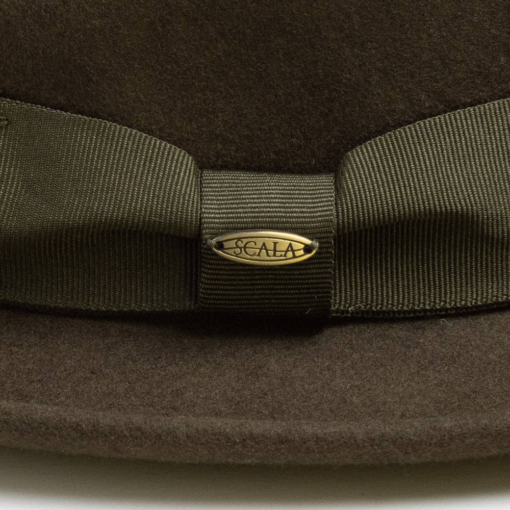 Mens Winter Wool Felt Crushable Fedora Hat- Bristol