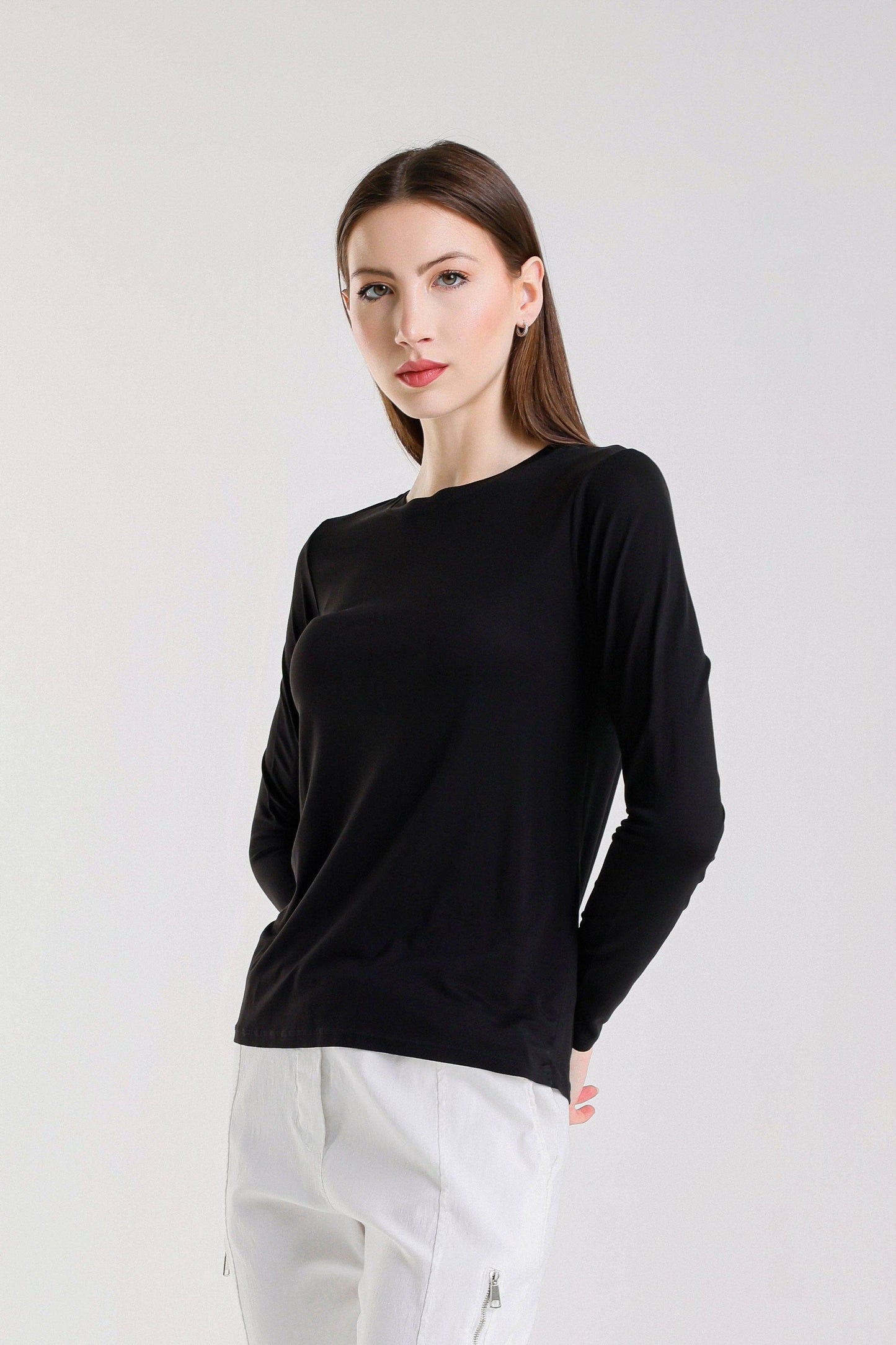 Renata Long Sleeve Crew Neck Tee (BLS432)