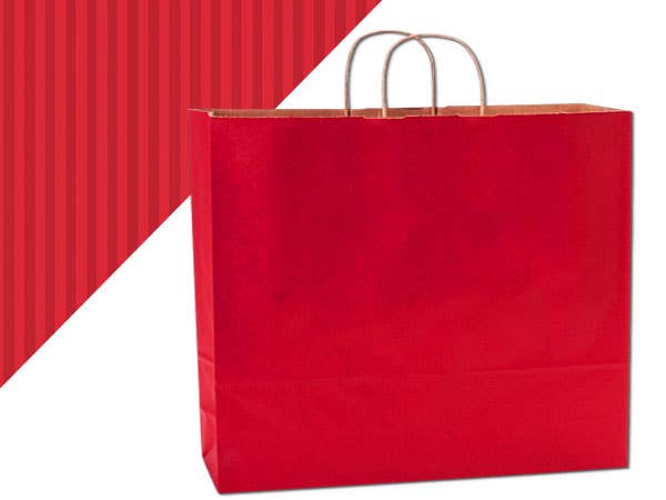 Recycled Shadow Stripe Kraft Paper Retail Shopping Bags