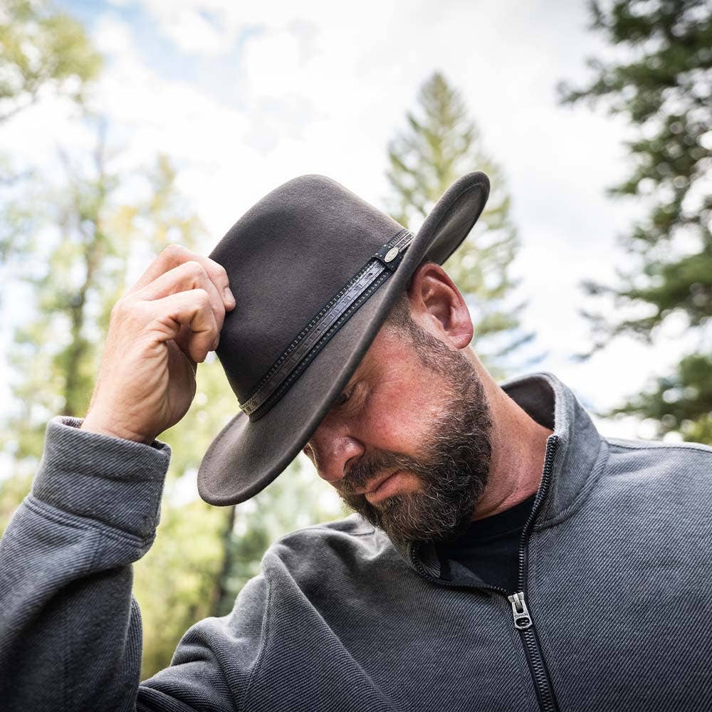 Mens Winter Wool Felt Crushable Hat- San Antonio