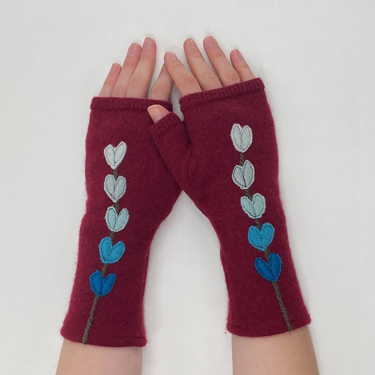 Fingerless Cashmere Gloves-Lupine