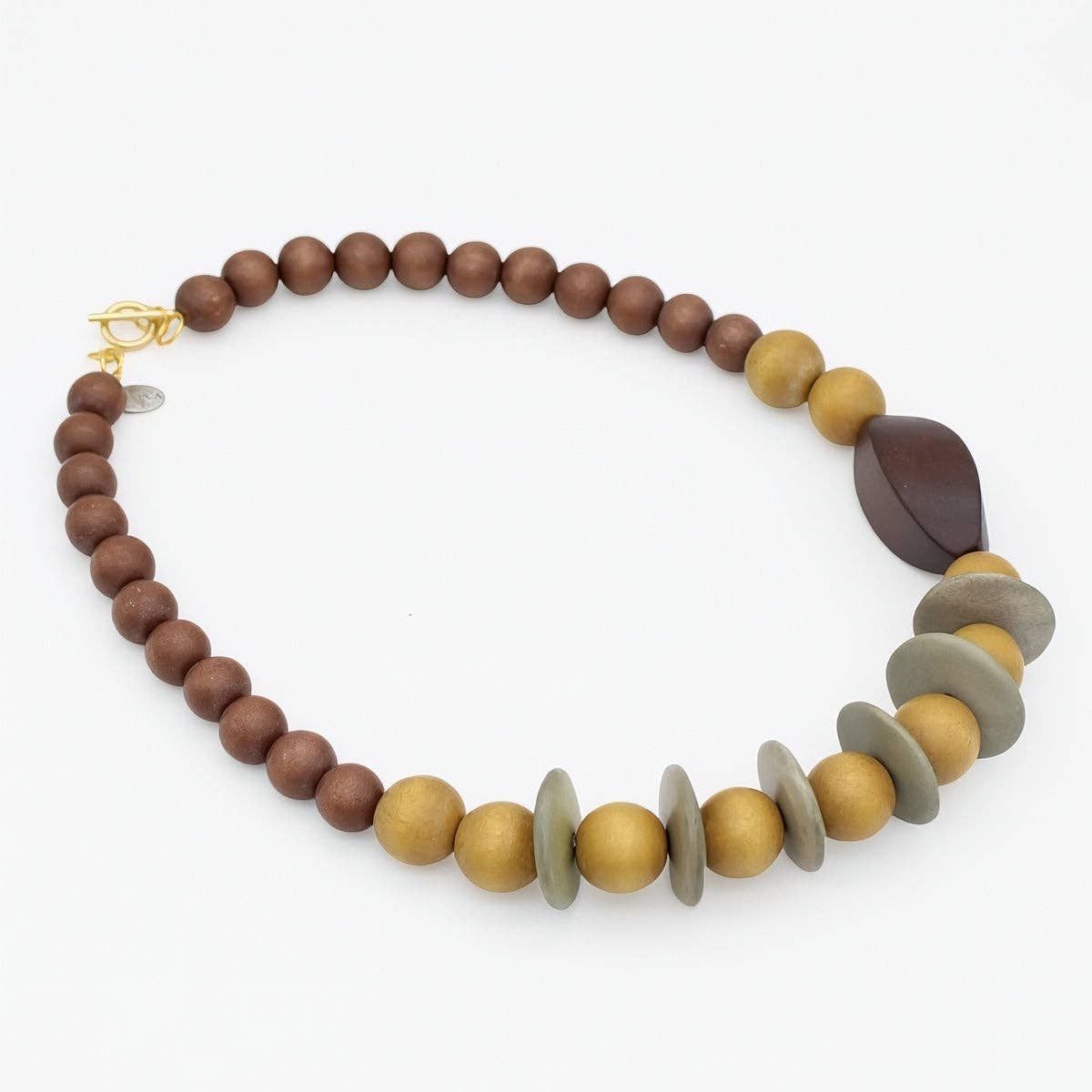 Honeygrain Wood Statement Necklace