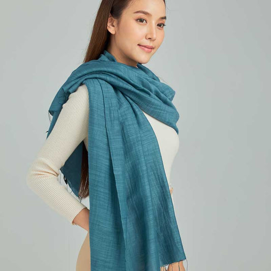 Silk and Cotton Fair Trade Shawl - Summer, Spring, Fall