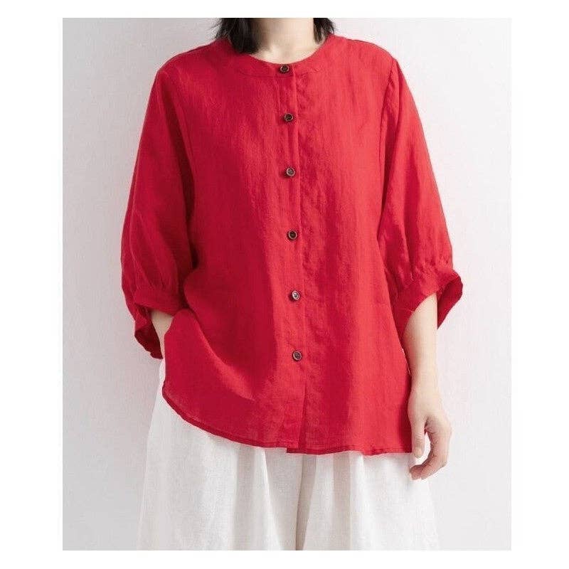 Artistic Lantern Sleeve Blouse