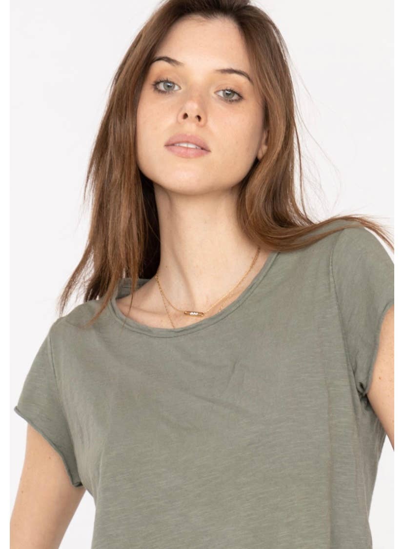 COTTON T-SHIRT ROUND NECK, BASIC 8117