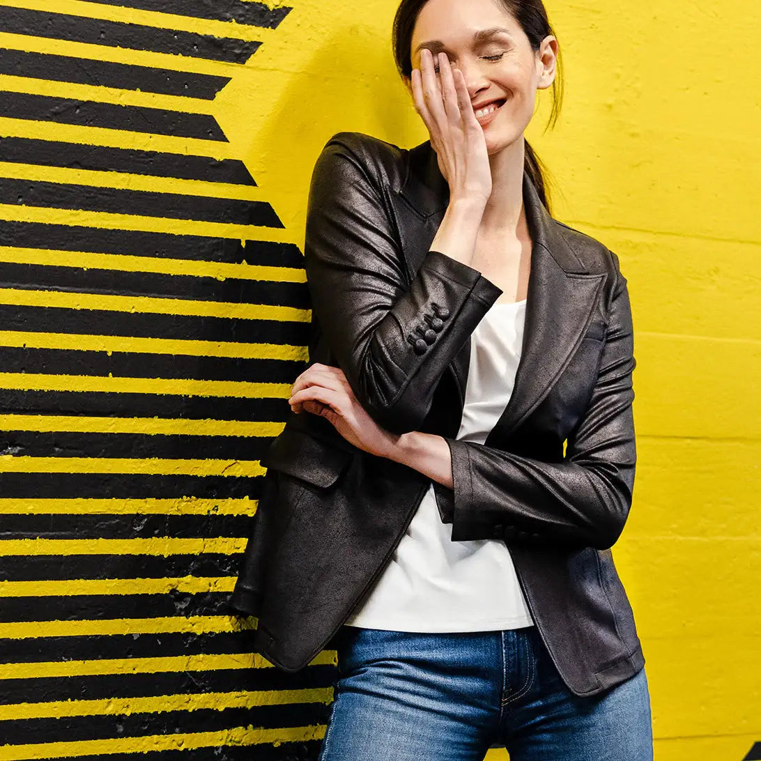 JK124 - Liquid Leather ™ Signature Pocket Blazer