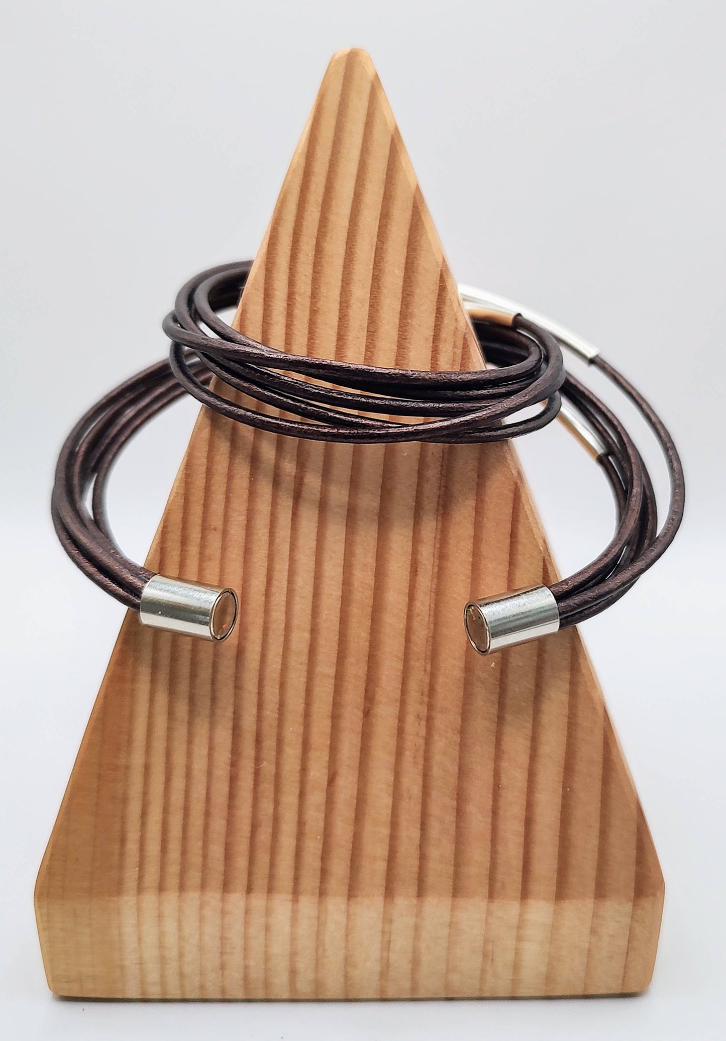 Metallic Bronze Original Double Leather Wrap Bracelet