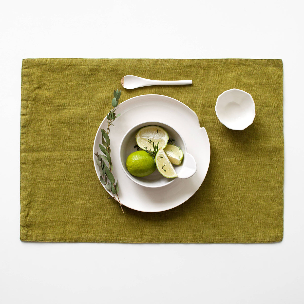Moss Green Linen Placemat