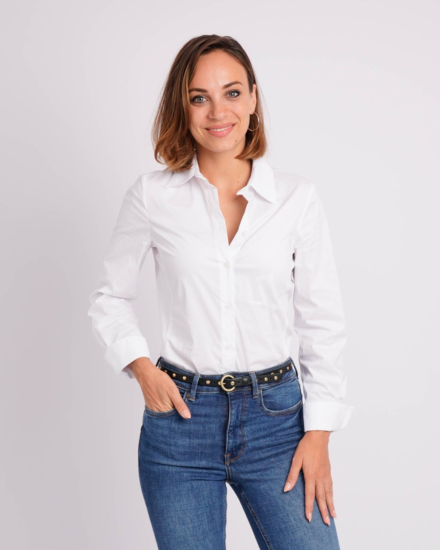 Chloe | Vintage Studded Skinny Belt