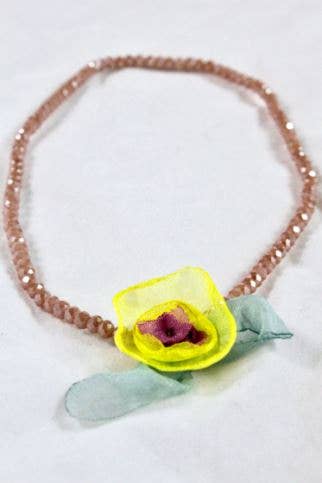 Mirror Double Crystal Flower Bracelet -The Classics Collection-  B1-1018