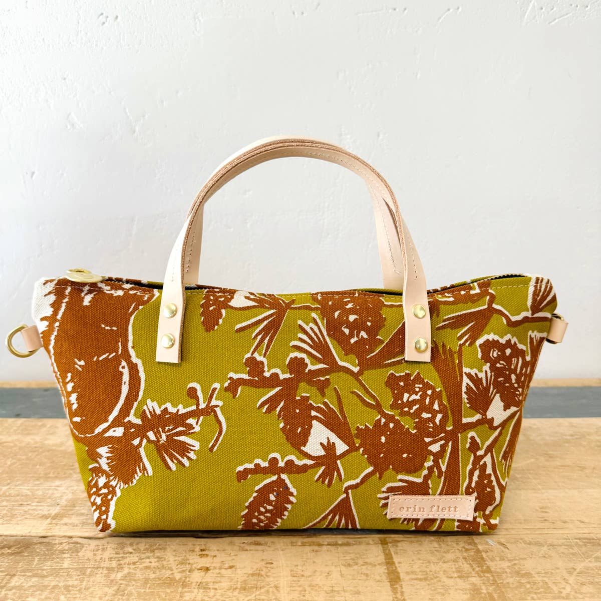 Pine Cone Tree Heavy Linen or Heavy Canvas Satchel Bag