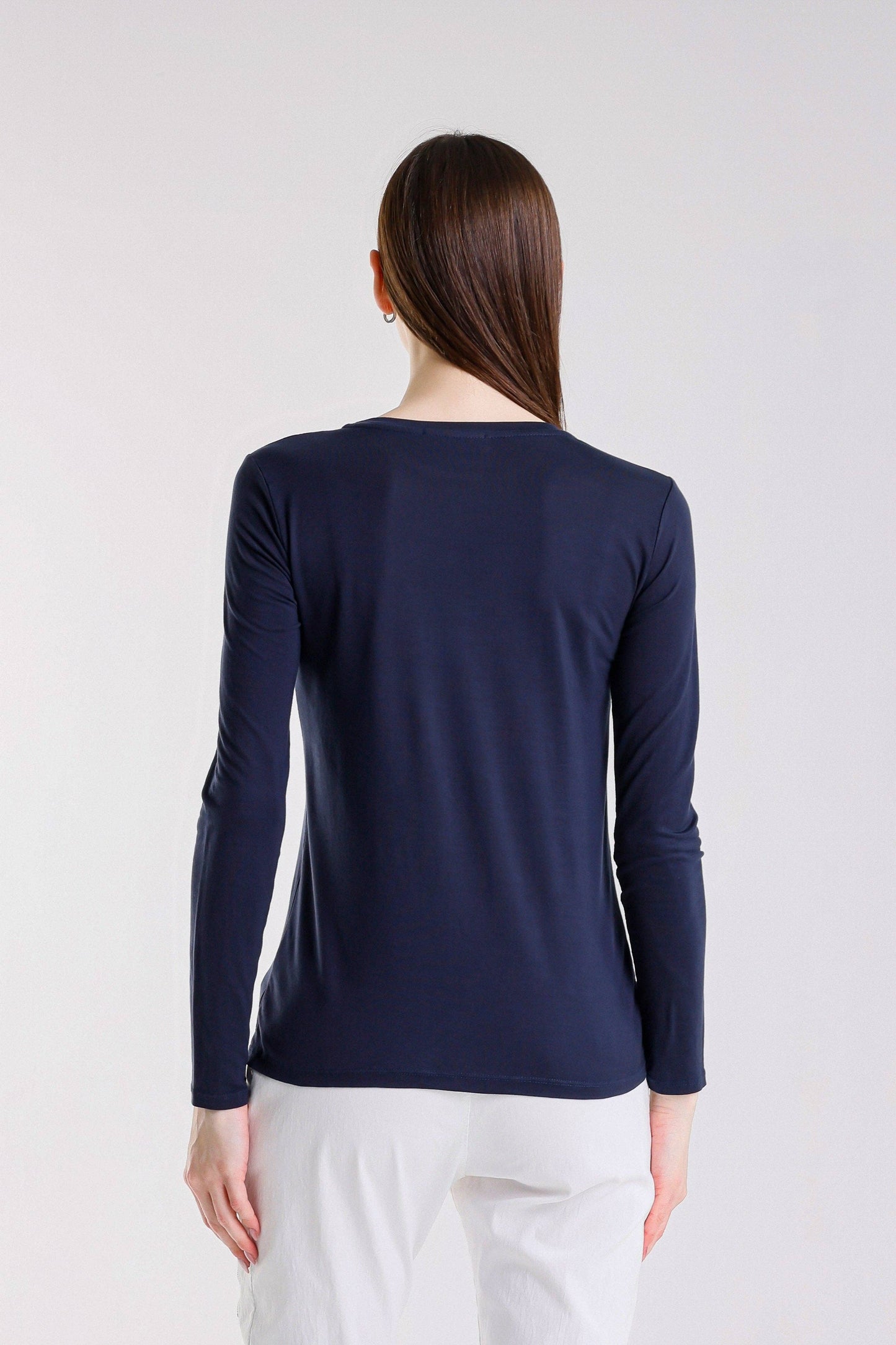 Renata Long Sleeve Crew Neck Tee (BLS432)