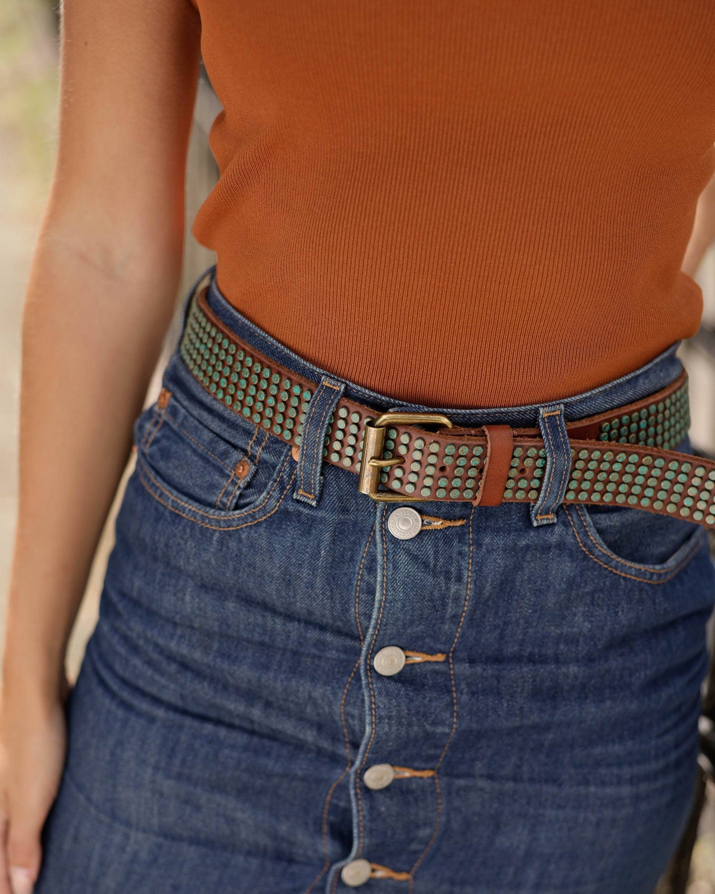 Eden | Studded Bohemian Leather Belt