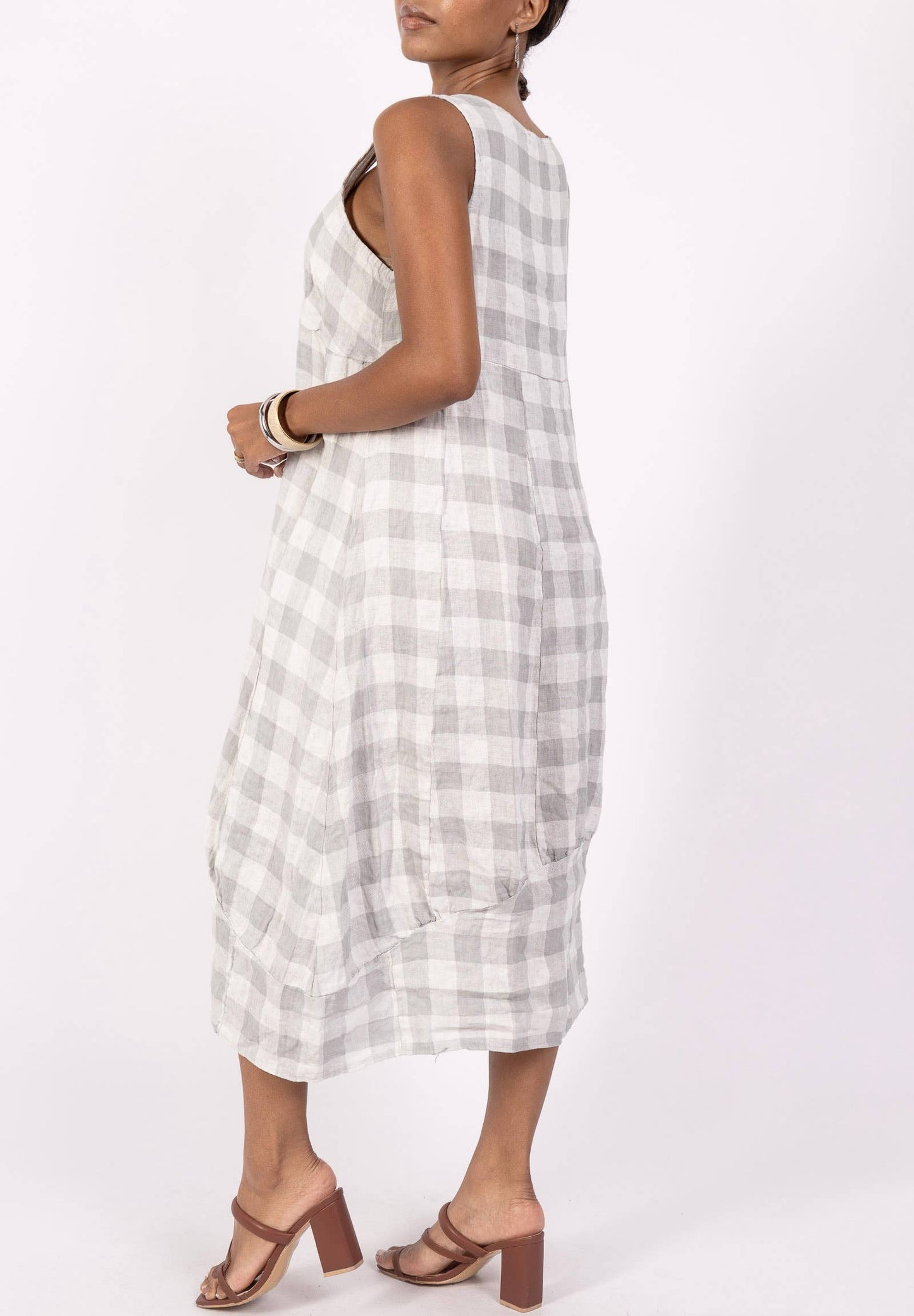 Gingham Linen Dress