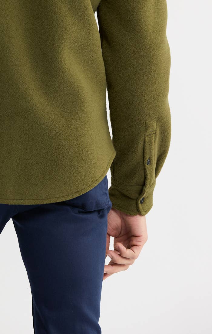 Sherpa Bonded Polar Fleece Shirt Jacket