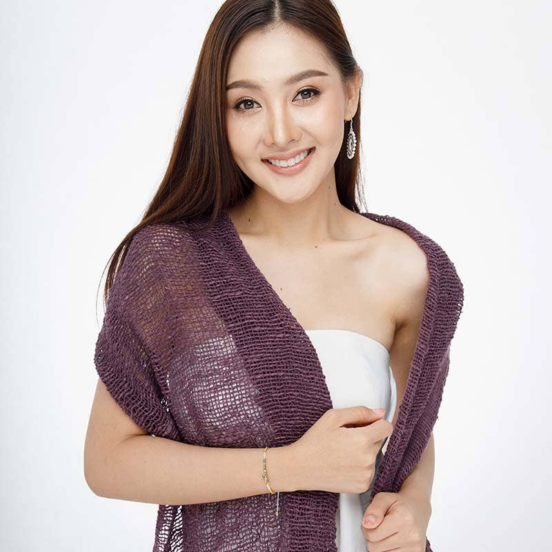 100% Cotton Fair Trade Free Weave Scarf for Fall and Winter