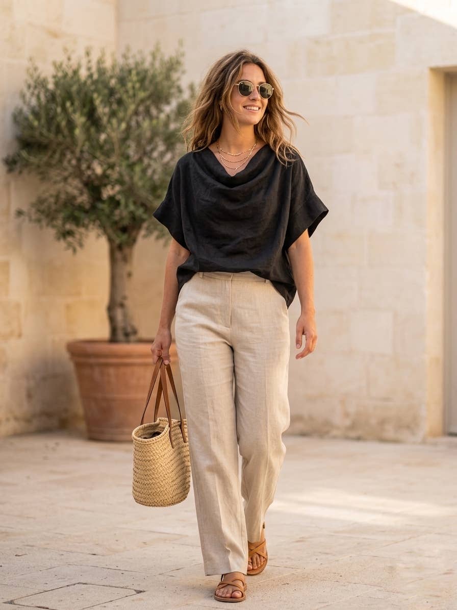 3408 LINEN BLOUSE